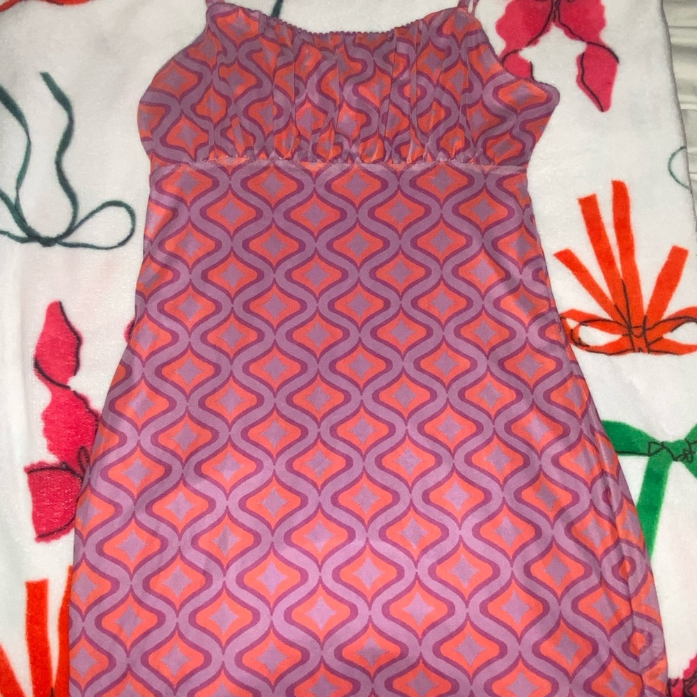 Stylish orange and purple dress